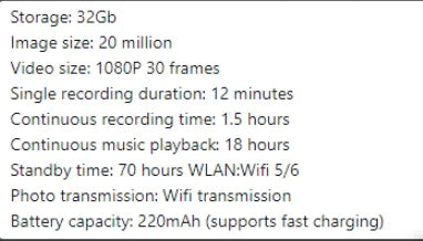 AI Camera Smart Glasses - Essential Tech
