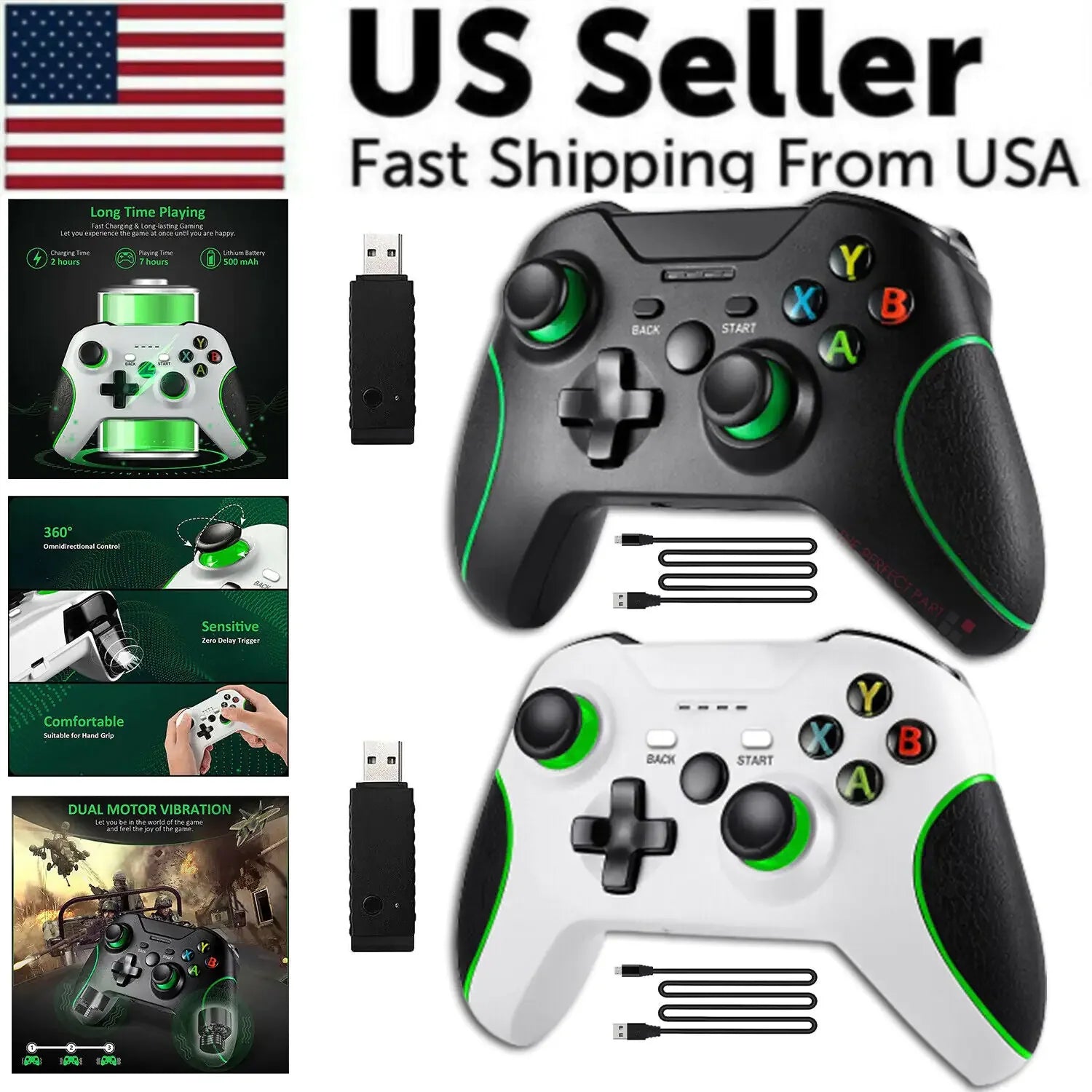 Wireless Controller For Microsoft Xbox One / S / X / E / Windows 7 8 10 PC 2.4G - Essential Tech